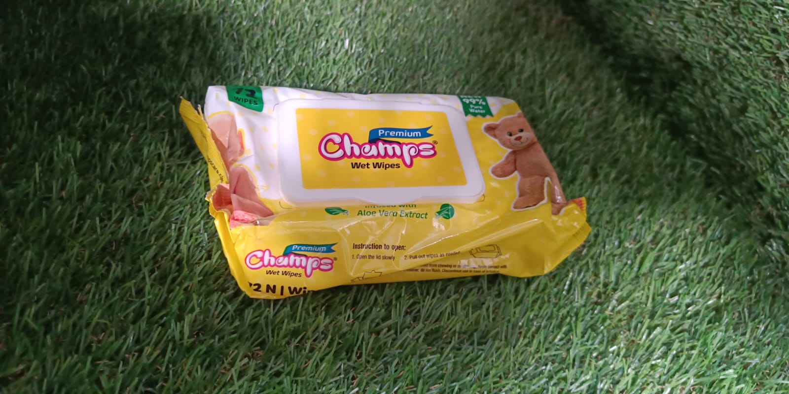 Champs Premium Wet Wipes Infused With Aloe Vera Extract Wet Wipes (72 N Wipes ) - Springkart 