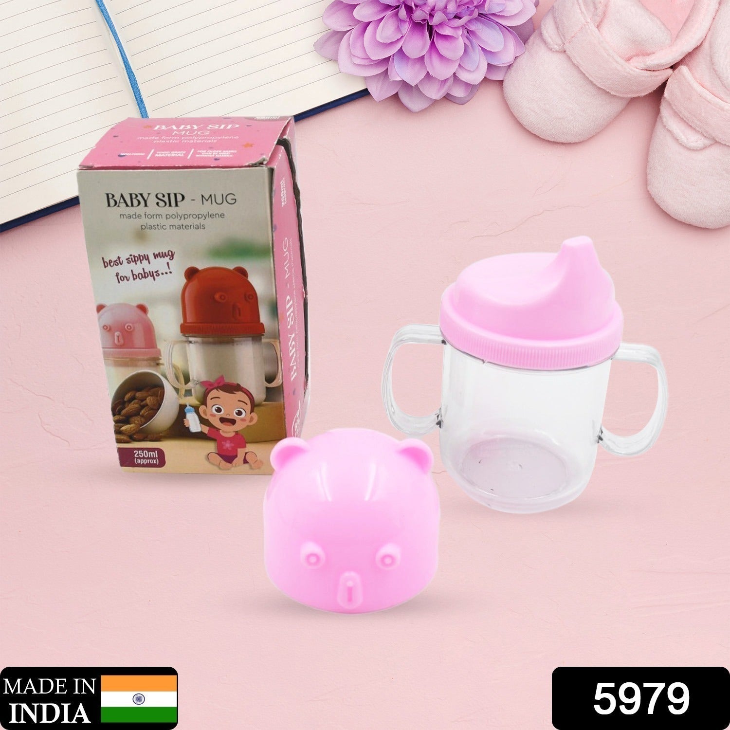 Baby Milk Mug Sippy Cup Baby Mug, Leakproof, Mug For Kids Lightweight, Nursing (250 Ml / 1 Pc) - Springkart 