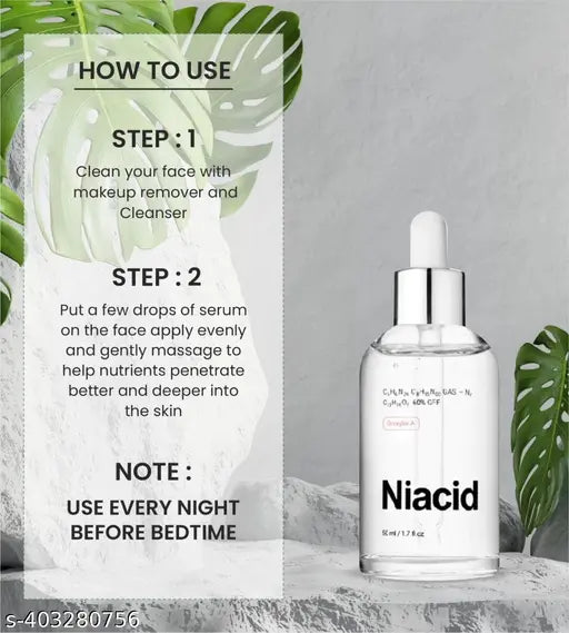 Natural Niacid Face Serum - Skin Brightening Serum , Anti-Aging, Skin Repair,(30ML) Pack of 1 - Springkart 