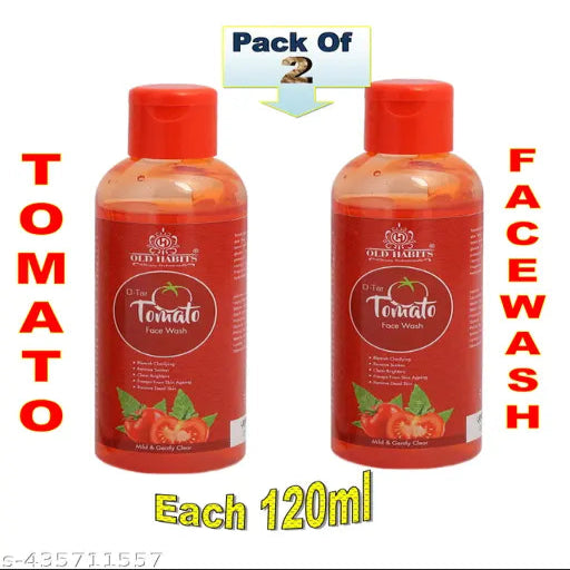 Tomato Facewash (pack of 2) For Acne , Pimples & Blackheads Face Wash  (240 ml)