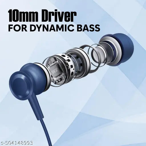 TP Troops Wireless in-Ear Neckband Bluetooth Earphones with 10mm Drivers, Rich Music Experience, Above 20 Hours Playtime, Type C Fast Charging, Neckband Earphones with Voice Assistant-Blue