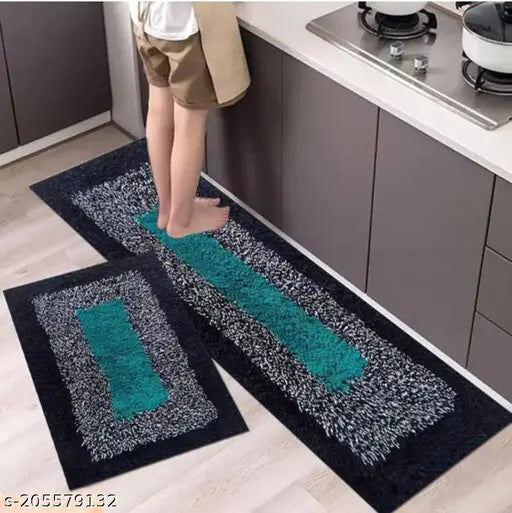 Stylish Kitchen Runner Doormat Multicolor (17x47 Inch, Set of 2 Pieces)kitchen Mat