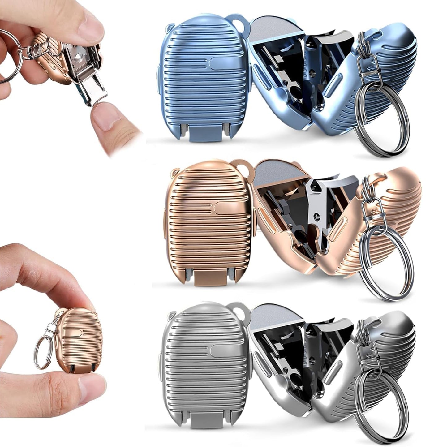 Keychain Nail Clipper Small Nail Clippers Multicolor (1 Pc) - Springkart 