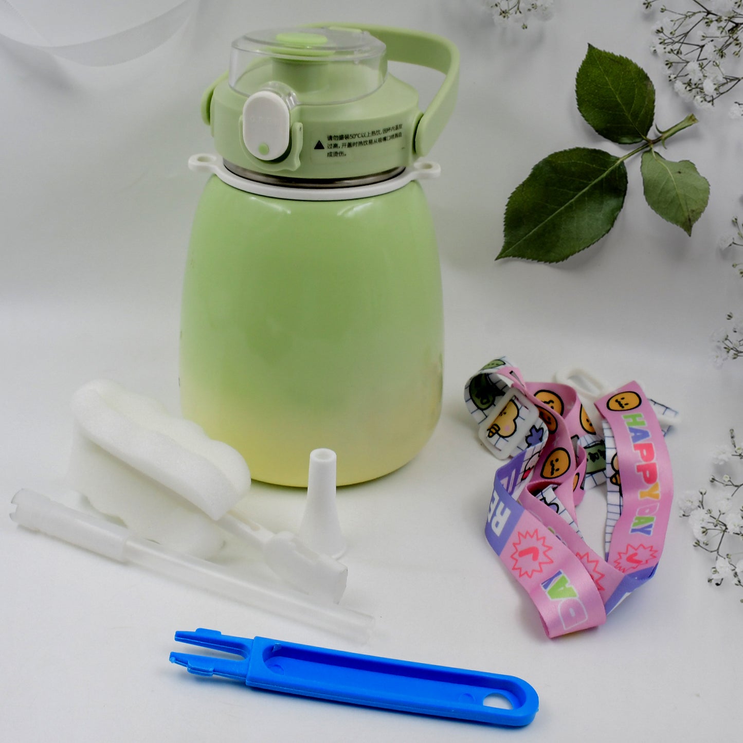 Stainless Steel Mug Bottle Vacuum Insulated Cup With Handle (1200 Ml) - Springkart 
