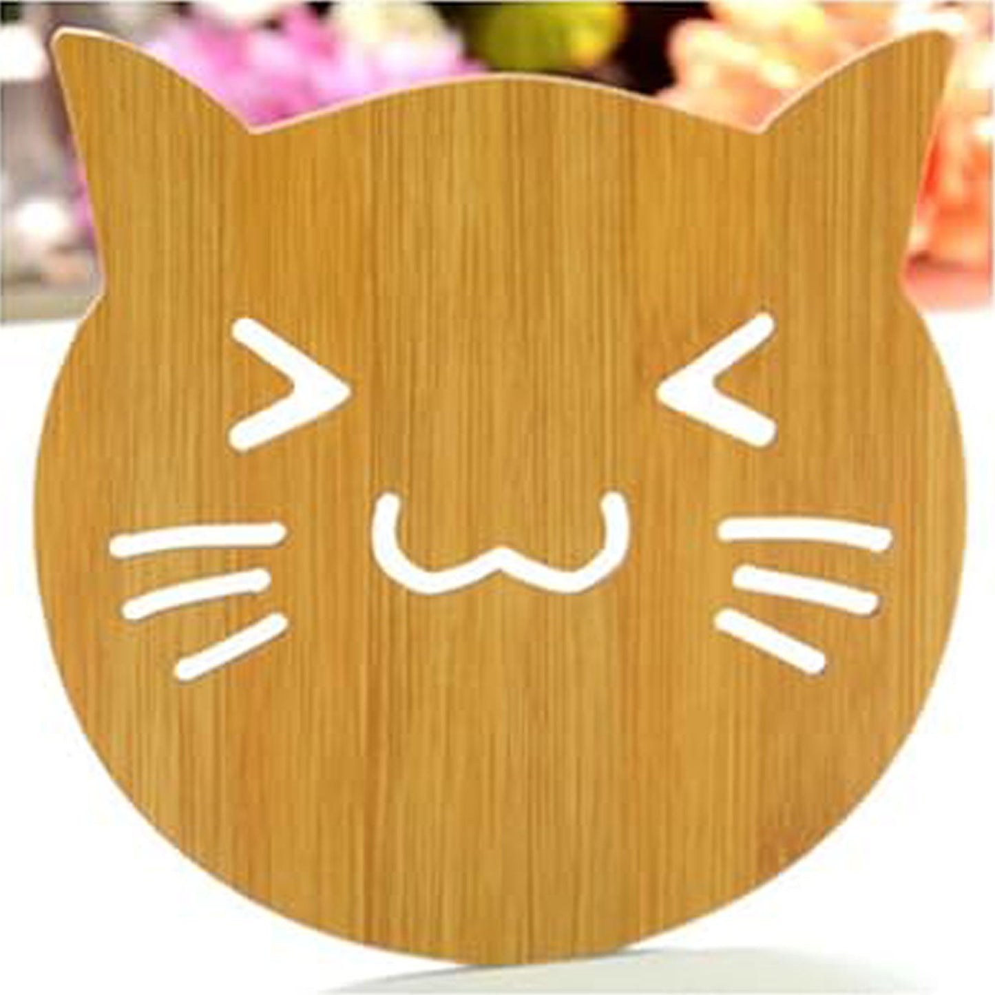 Square Bamboo Wood Table Place Mat Hot Pot Cup Mat Tea Coaster(1414 Cm 1 Pc) - Springkart 