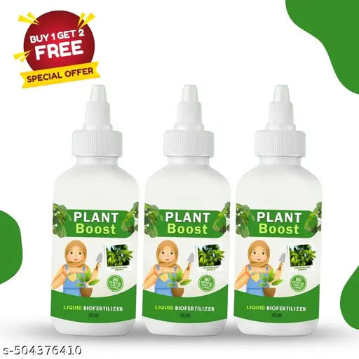 Plant Booster  for Faster & Stronger Plant Growth | Plant Growth Enhancer Supplement | Natural Booster for Indoor & Outdoor Plants | Root Growth Promoter & Plant Tonic | Pack of 3 (50ml Each)