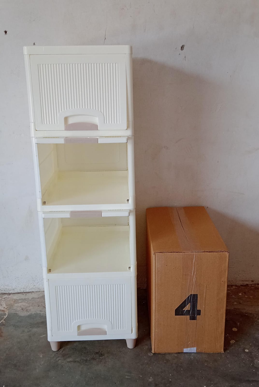 Multipurpose Storage Cabinet Storage Solutions Plastic Drawers Multi Layer Wardrobe Storage Drawers Foldable Multipurpose Drawer Units For Kitchen Bathroom Bedroom Cloth (4 Layer) - Springkart 
