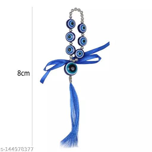 Blue Evil Eye Om Design Pendant | Crystal Vastu Nazar Suraksha - Springkart 