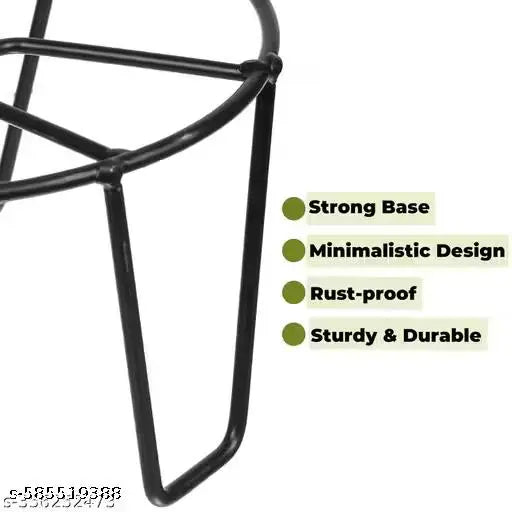 Flower Pot Stand | Planter Stand |  Gamla Stand | Outdoor Plant Stand Metal Plant Stand / Pot Stand | Plant Stands for Balcony | Metal Stand for Plants Flower Pot Rack Pot Stand for Balcony | Iron Plant Stand (Pack of 12 pcs), Height - 10cm & Length - 20c