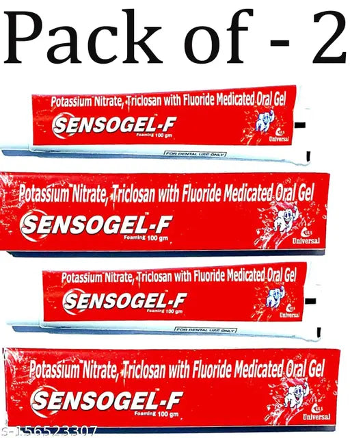 SENSOGEL-F Sensitivity Relief Fresh Foaming Gel Toothpaste 100gm x 2