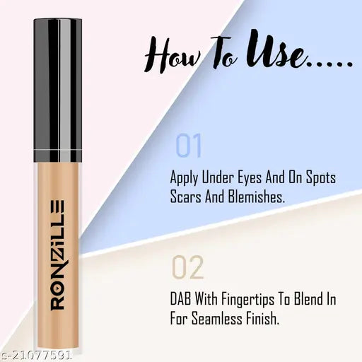 Ronzille HD Photo Perfect Liquid Concealer New Full Coverage - 03 Concealer (Granola, 10 g)