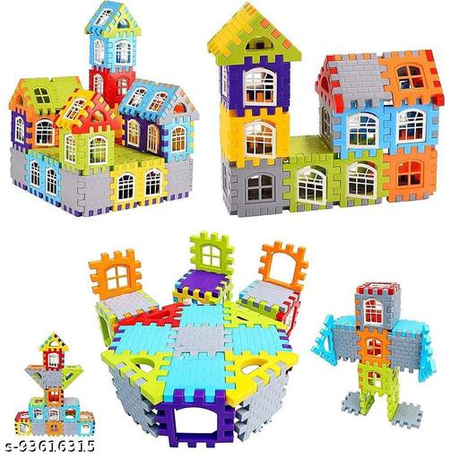 House Building Blocks with Windows, Block Game for Kids,Boys,Children (72+ PC)