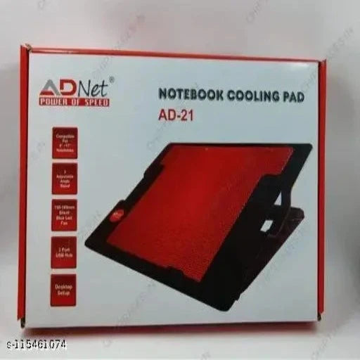 Laptop Cooling Pad AD-21,1 Fan Cooling Pad (Red)