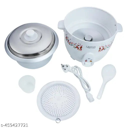 Croma 1.8 Litre Electric Rice Cooker with Keep Warm Function (White)