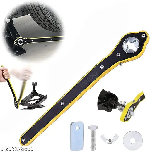 Jack Ratchet Wrench,Garage Tire Wheel Lug Wrench Auto Labor-Saving Jack Ratchet Wrench Car Jack and Lug Wrench Handle Wrench Hand Crank Portable Wrench for Motorcycle,SUV,etc.