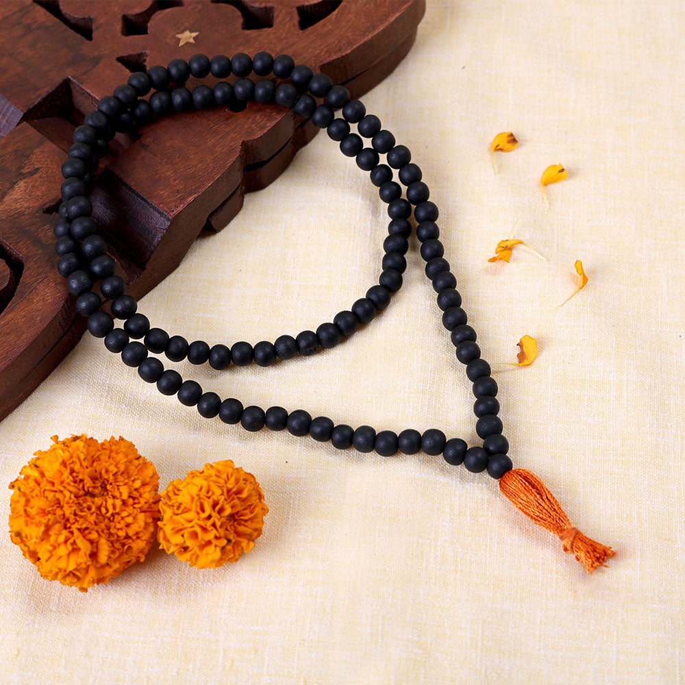 Govt. Lab Certified Original Ebony wood Karungali Mala.