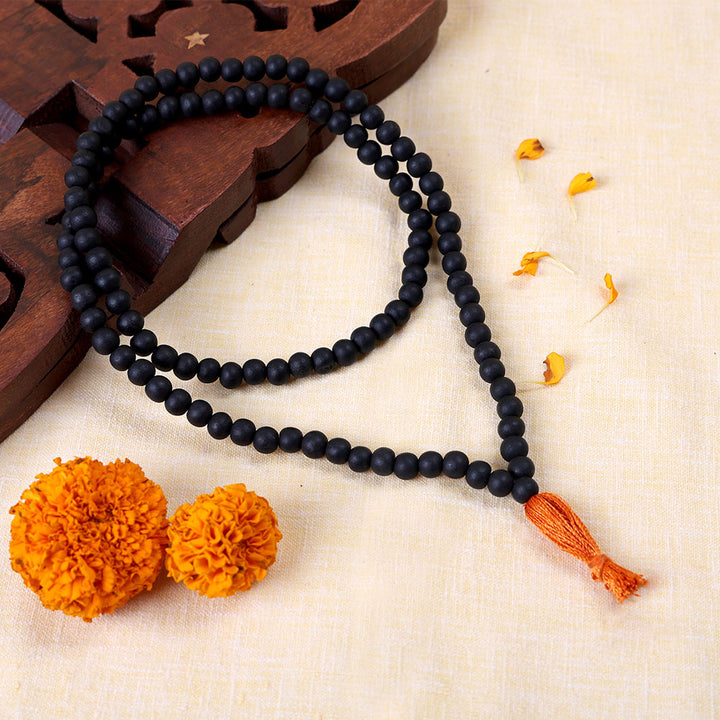 Govt. Lab Certified Original Ebony wood Karungali Mala.
