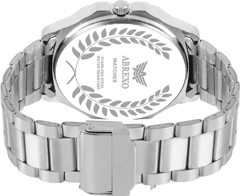 ABREXO Nautilus Date Working Square Yellow Dial Silver Quartz Mechanism Watch For Boys Analog Watch  - For Men Abx4567-YL SL