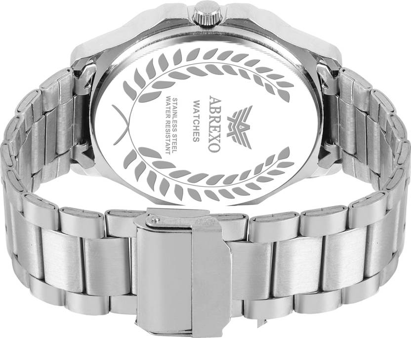 ABREXO Nautilus Series Date Working Square Silver Dial Silver Quartz Watch For Boys Analog Watch  - For Men Abx4569-SL DT