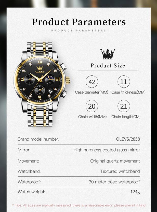 OLEVS Analog Watch  - For Men CIF-S-G2858GJ-JH