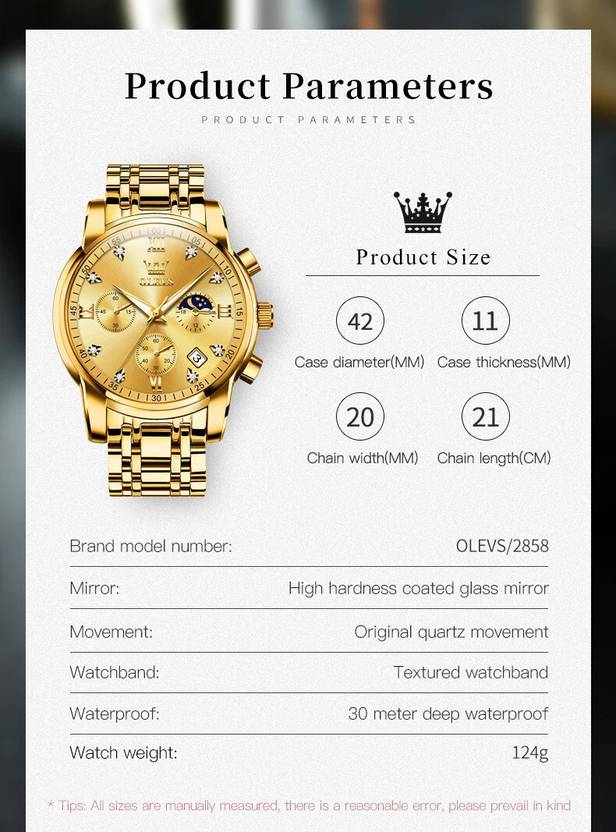 OLEVS Analog Watch  - For Men CIF-S-G2858GJ-QJ