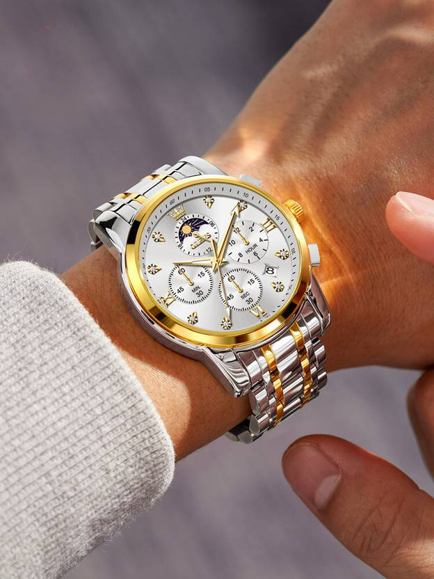 OLEVS Analog Watch  - For Men CIF-S-G3655GJ-JB