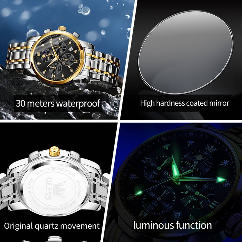 OLEVS Analog Watch  - For Men CIF-S-G3655GJ-JH