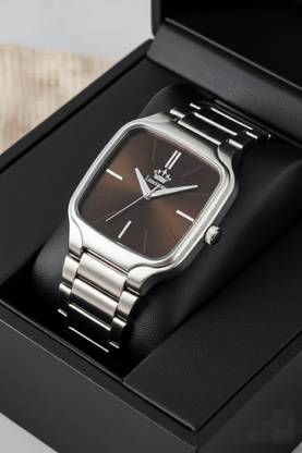 LIMESTONE Sqaure Minimilst Design Steel Chain Quartz Analog Watch  - For Men LS3313