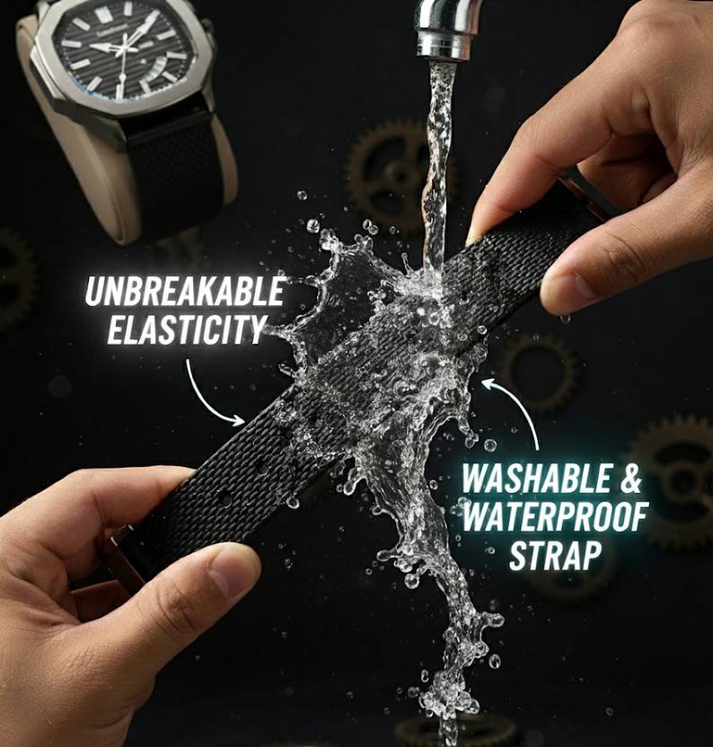 LIMESTONE OTUS Limited Grey Edition Day and Date Functioning Mesh Silicone Strap Quartz Analog Watch  - For Men OTUS059