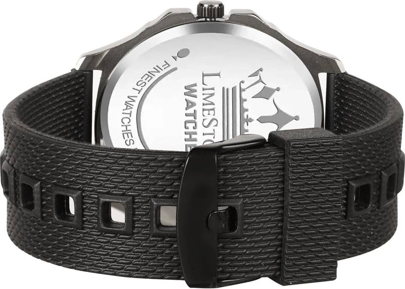 LIMESTONE OTUS Limited Grey Edition Day and Date Functioning Mesh Silicone Strap Quartz Analog Watch  - For Men OTUS059