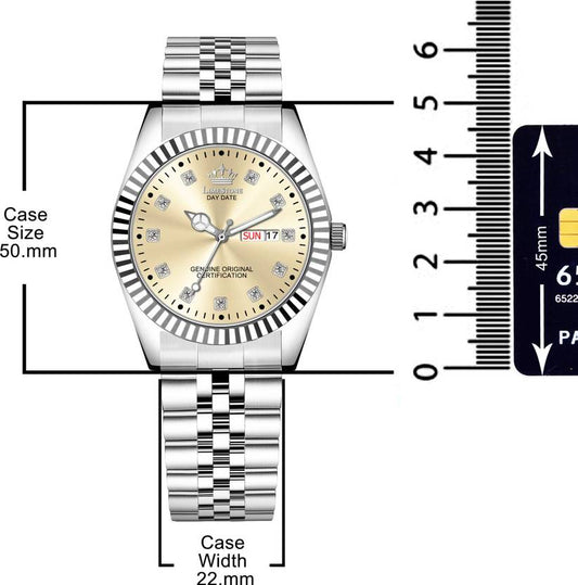 LIMESTONE Legacy Series Stainless Steel Day and Date Functioning | Stylish Chain | Quartz Analog Watch  - For Men RLX029