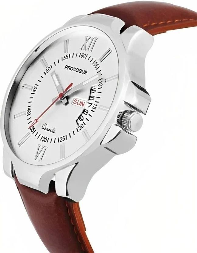 PROVOGUE Trending Premium Quality Functioning for Boys Analog Watch  - For Men SK-PG-4078-WYT-BRWN Basic with Day and Date Display