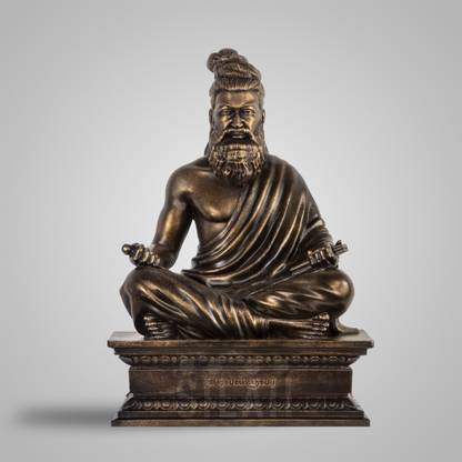 SILAII Thiruvalluvar Antique Bronze 6 Inch Sculpture Decorative Showpiece  -  15.24 cm  (Polyresin, Brown)