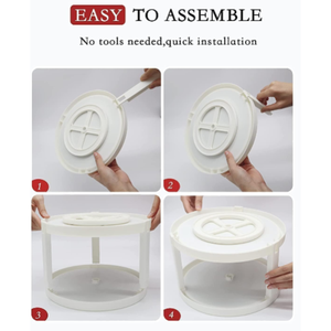 Double Layer Rotating Tray – 10-Inch Turntable Spice Rack Organizer for Kitchen, Pantry & Vanity (Pack of 1)