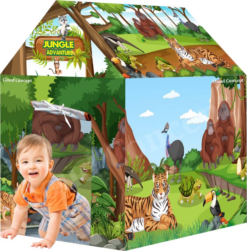 cloudconcept Jumbo Size Extremely Light Weight , Water Proof Kids Play Tent House  (Multicolor)