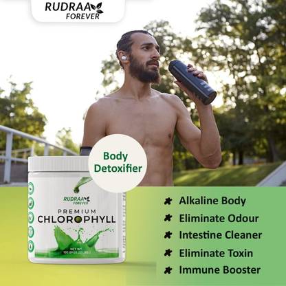 RUDRAA FOREVER Premium Chlorophyll 100gm Vegan| Immunity Booster & Detox | Superfood (100 g)
