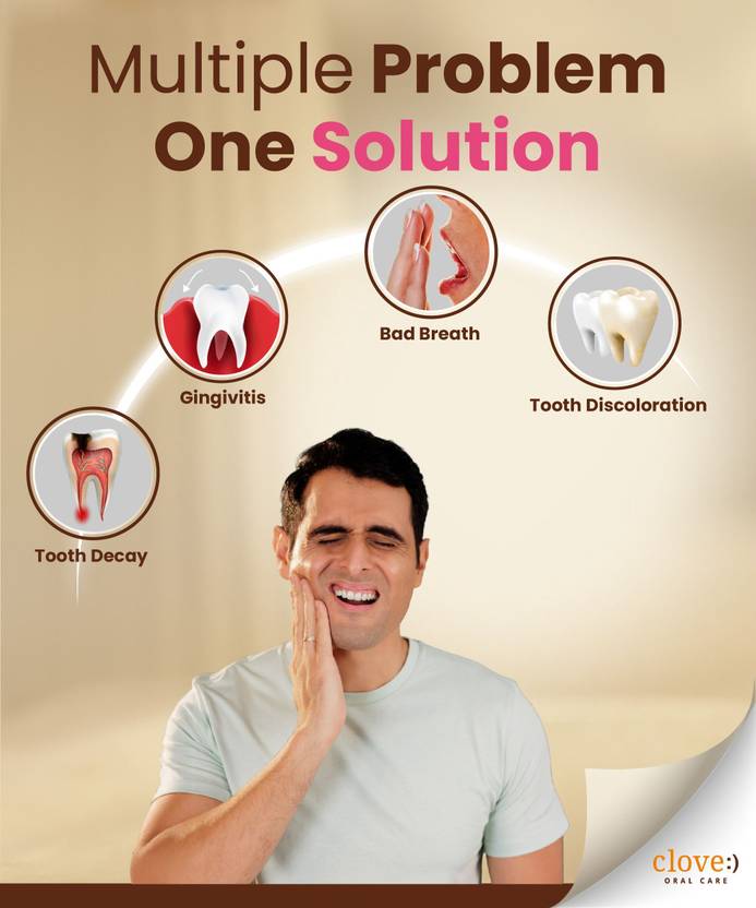 Clove Ultimate for Anti cavity, Teeth Whitening, Healthy Gums, Mint Toothpaste (100 g)