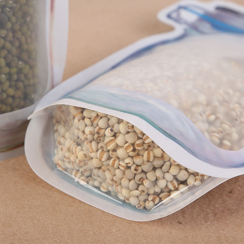 Reusable Airtight Seal Plastic Food Storage Mason Jar Zipper (1000ml) - Springkart 