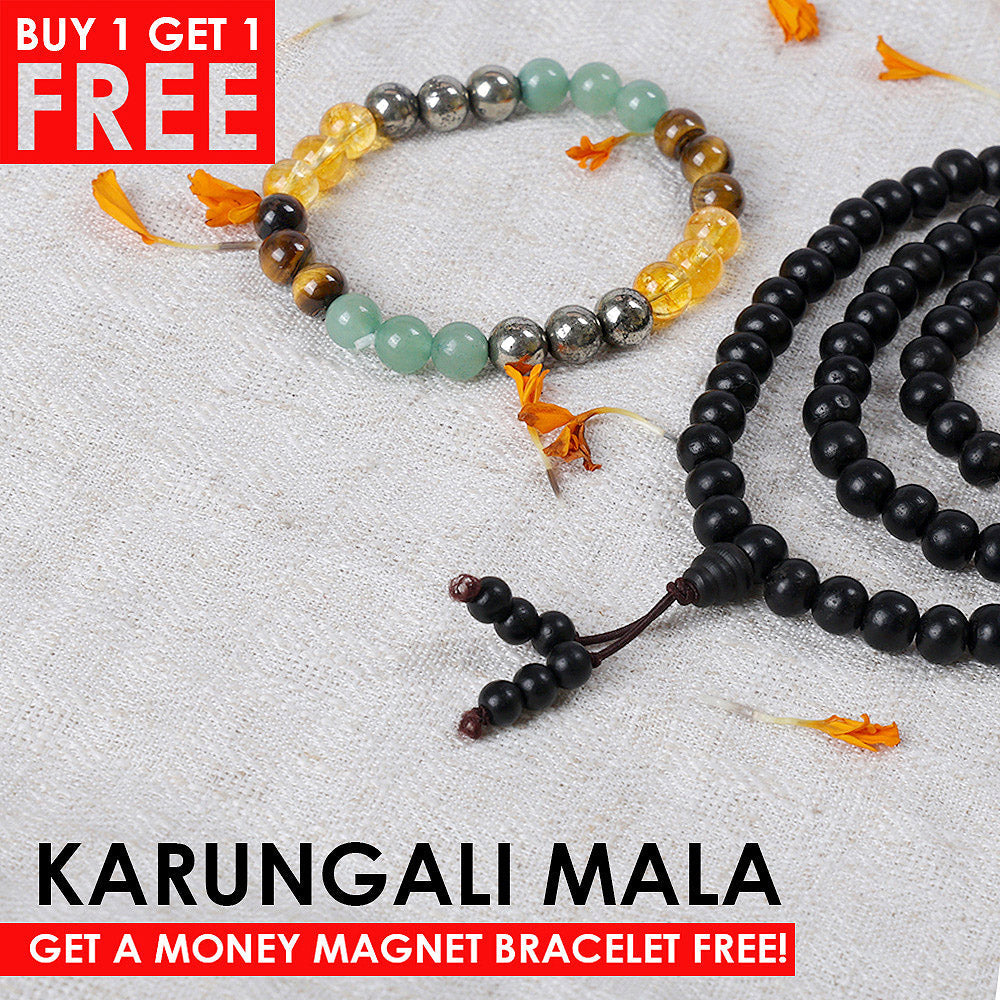 Govt. Lab Certified Original Ebony wood Karungali Mala