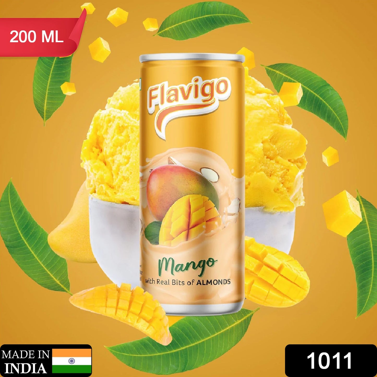 Flavigo Mango Ice Cream Milkshake (200Ml) | Ice cream shakes - Springkart 