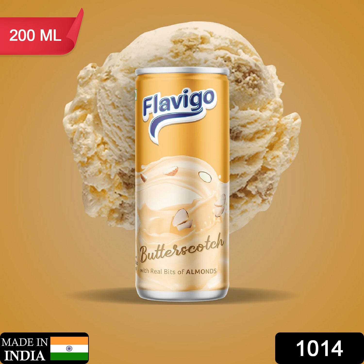 Flavigo Butter Scotch Ice Cream Milkshake (200Ml) | Ice cream shakes - Springkart 