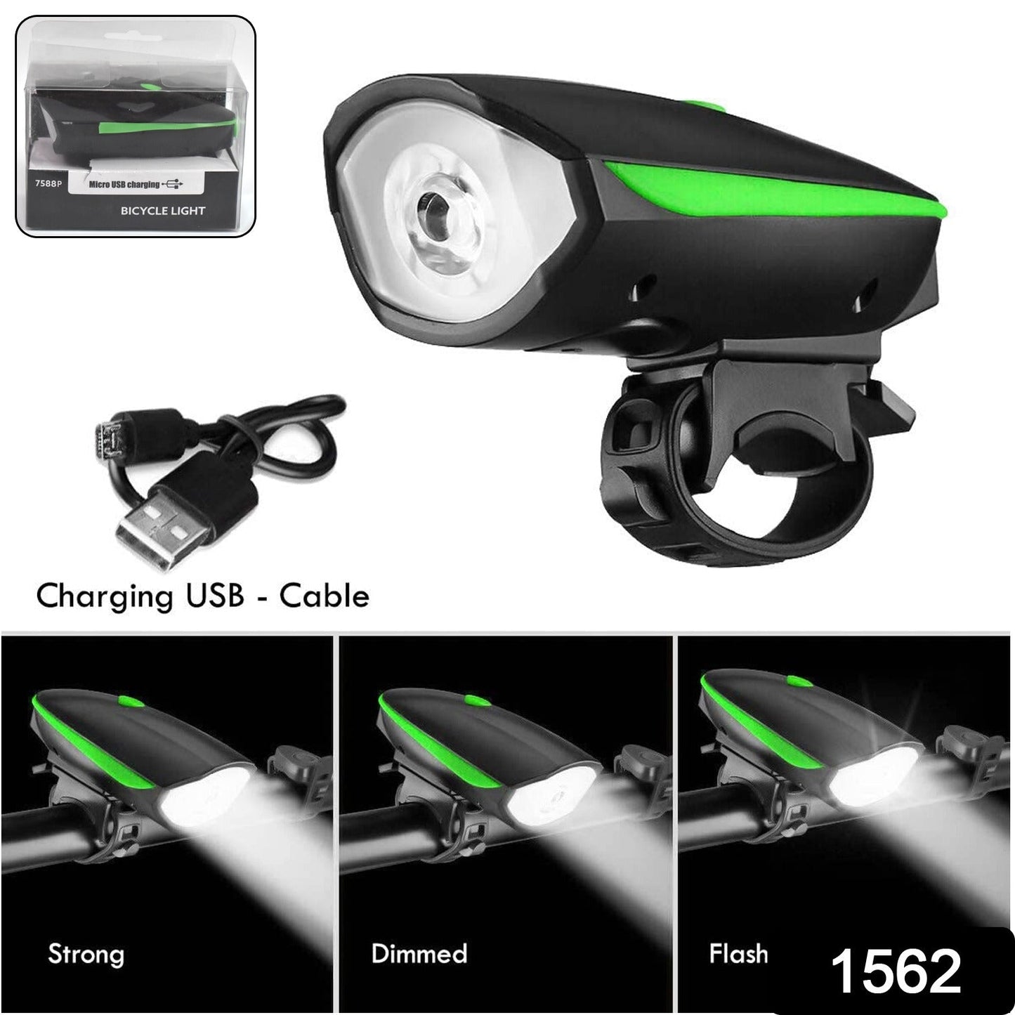 Rechargeable Bicycle LED Bright Light (1 Pc) - Springkart 