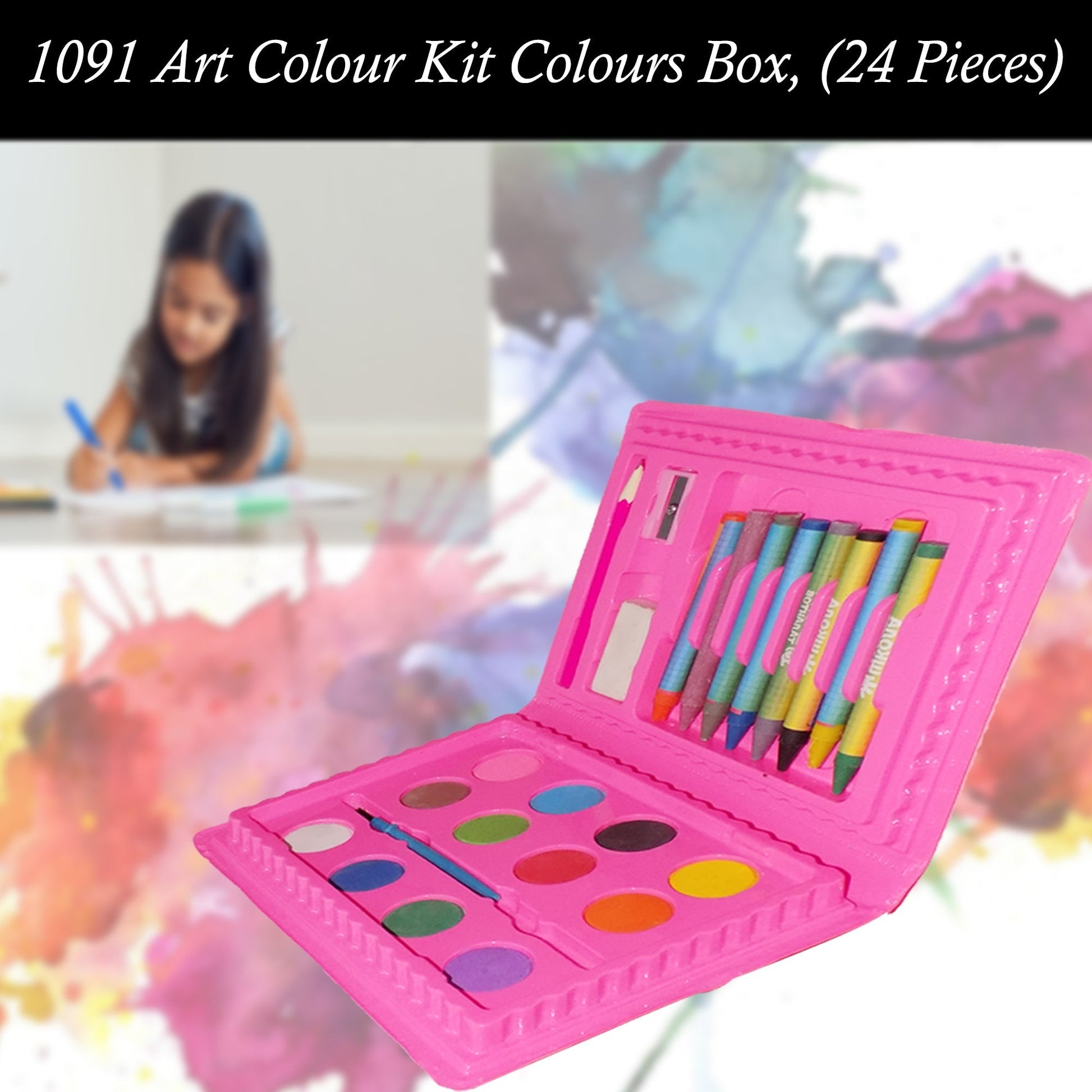 Art Colour Kit Colours Box, (24 Pieces) - Springkart 