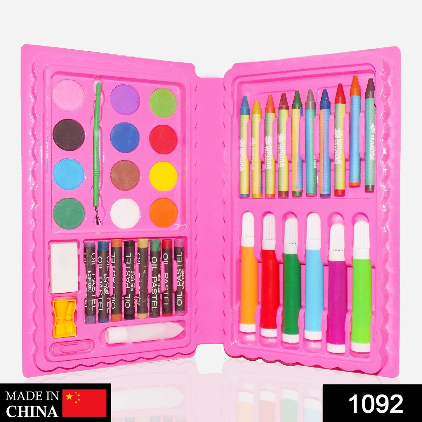 Art and Craft Color Kit (Crayons, Water Color, Sketch Pens) - 42 Pcs - Springkart 