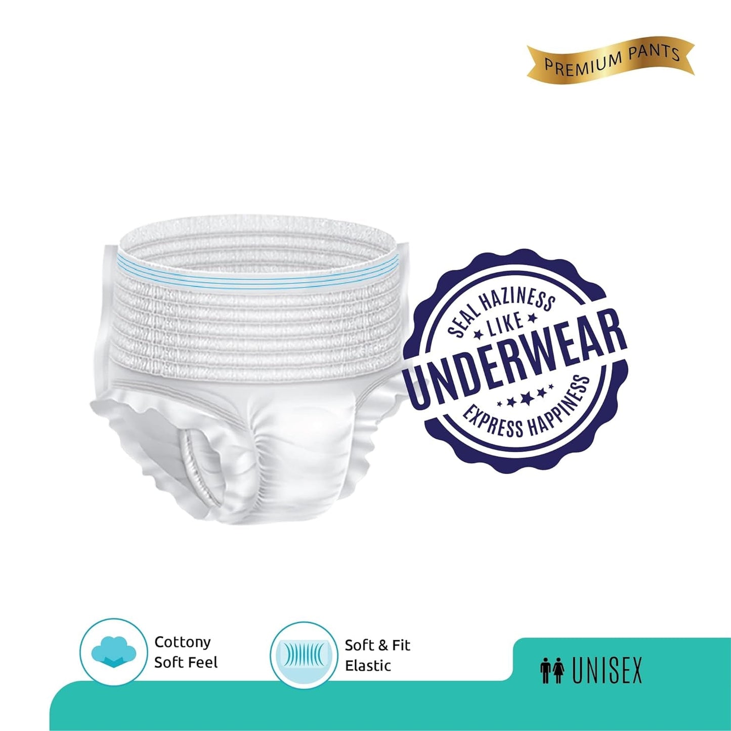 Extra Large - XXL Senior care Adult Pull Up Diaper Pants(Waist Size (120-170 Cm | 47 -67 Inch) (10*4 Pcs) Adult Diapers - XL - XXL (10 Pieces) - Springkart 
