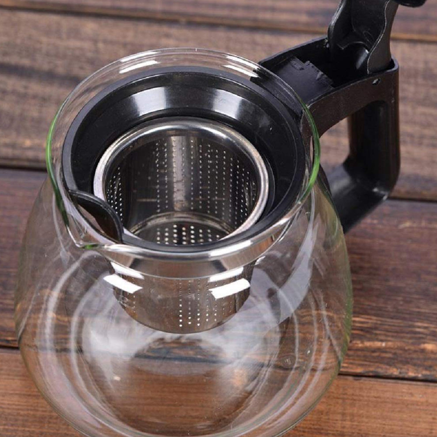 Flame Proof Glass Kettle & Cup Set With Strainer High Quality Kettle Set For Home & Café Use  (4 Cup & 1 Kettle) (24 Pc MOQ) - Springkart 