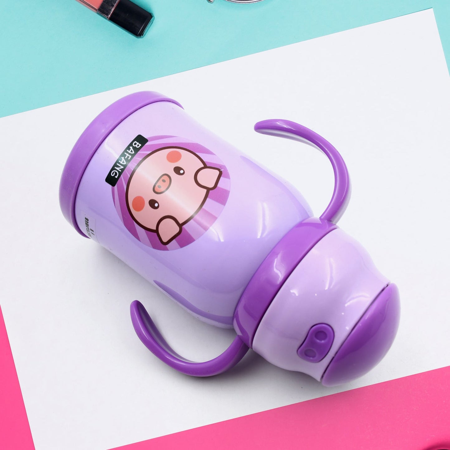 PLASTIC INSULATED STAINLESS STEEL KID'S SIPPER BOTTLE (350 Ml) - Springkart 