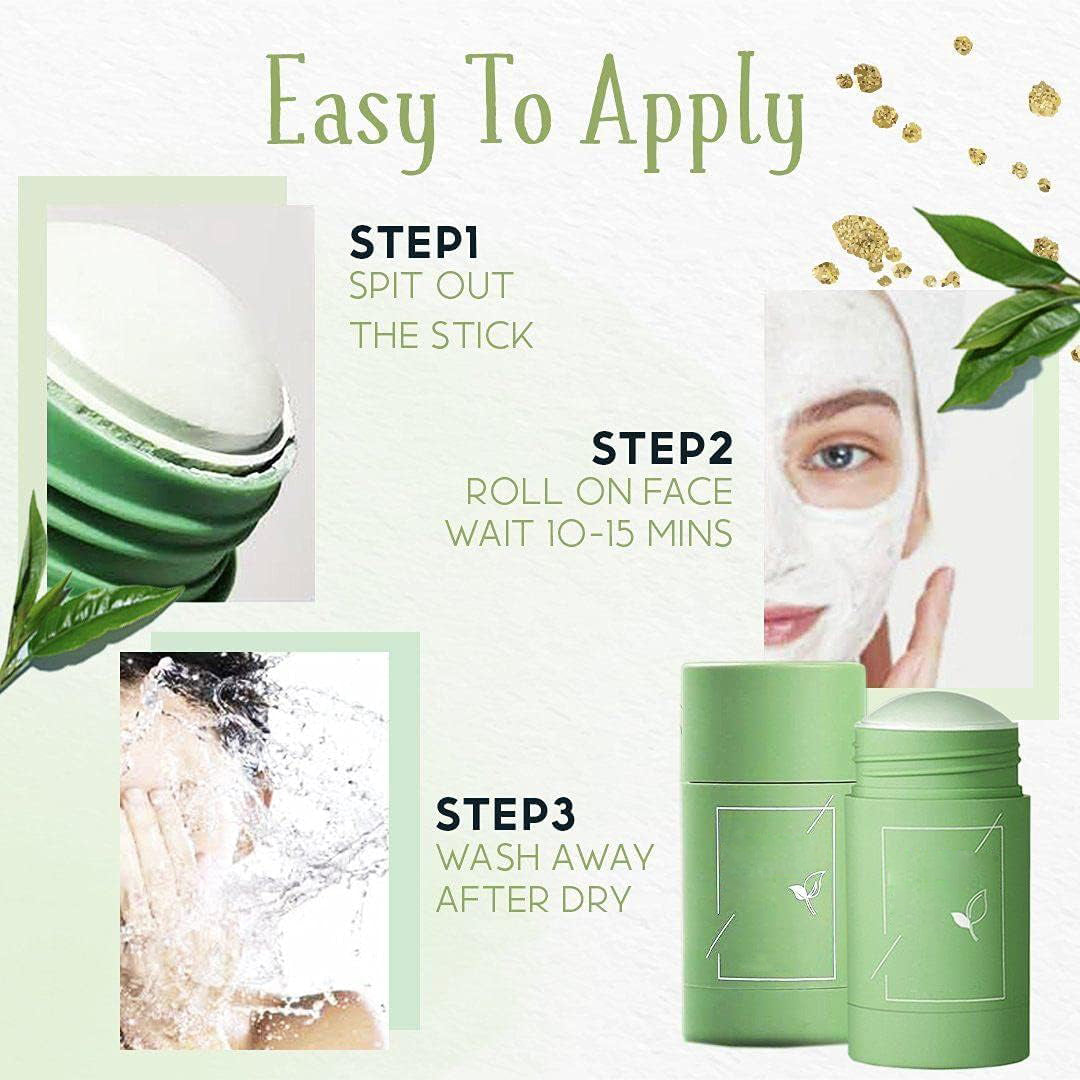 Green Tea Purifying Clay Stick Mask for Acne & Oil Control - Springkart 