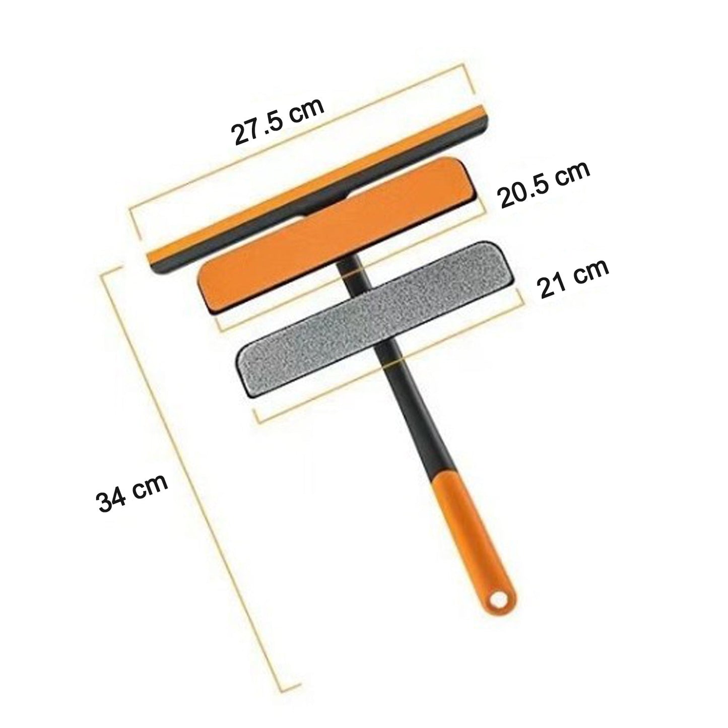 3 in 1 Glass Wiper used in all kinds of household and official places for cleaning and wiping of floors, glasses and dust etc. - Springkart 