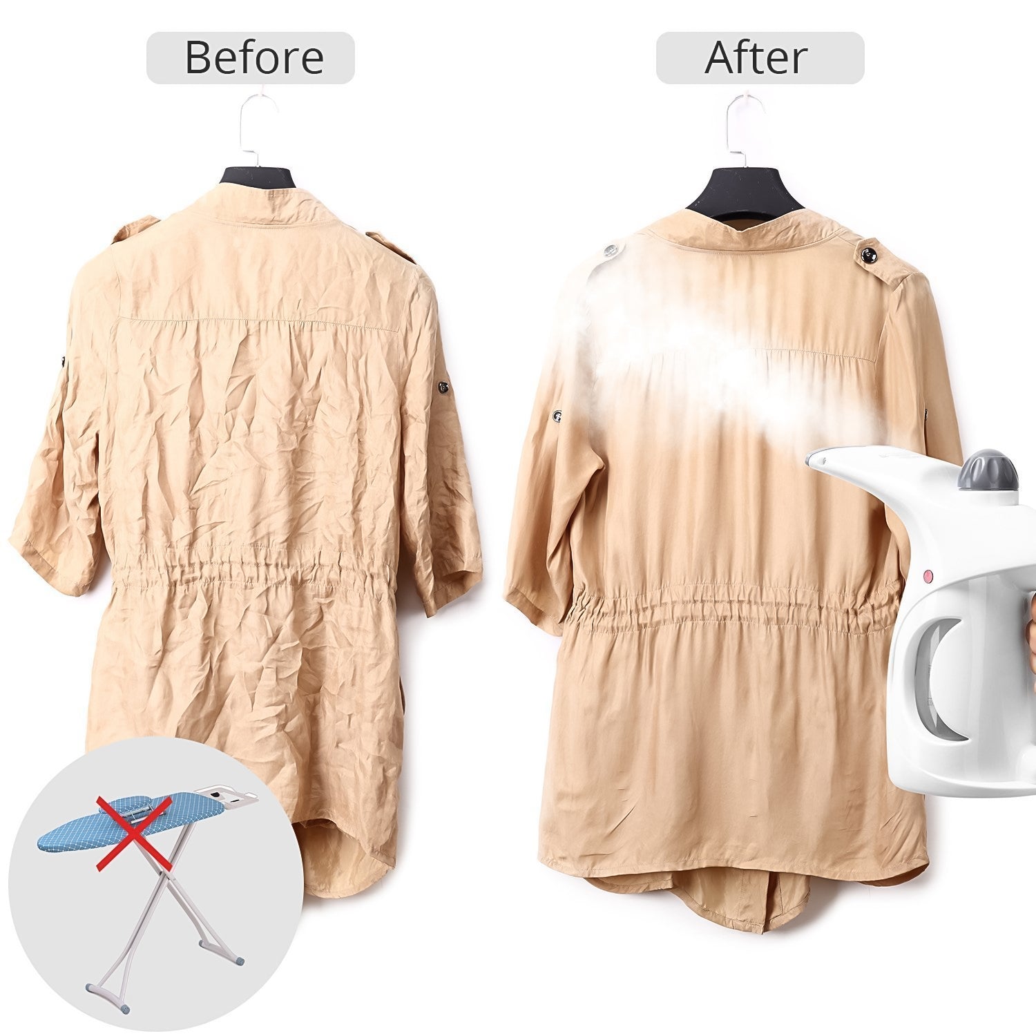 Portable Handheld Garment & Facial Steamer (1 Pc) - Springkart 